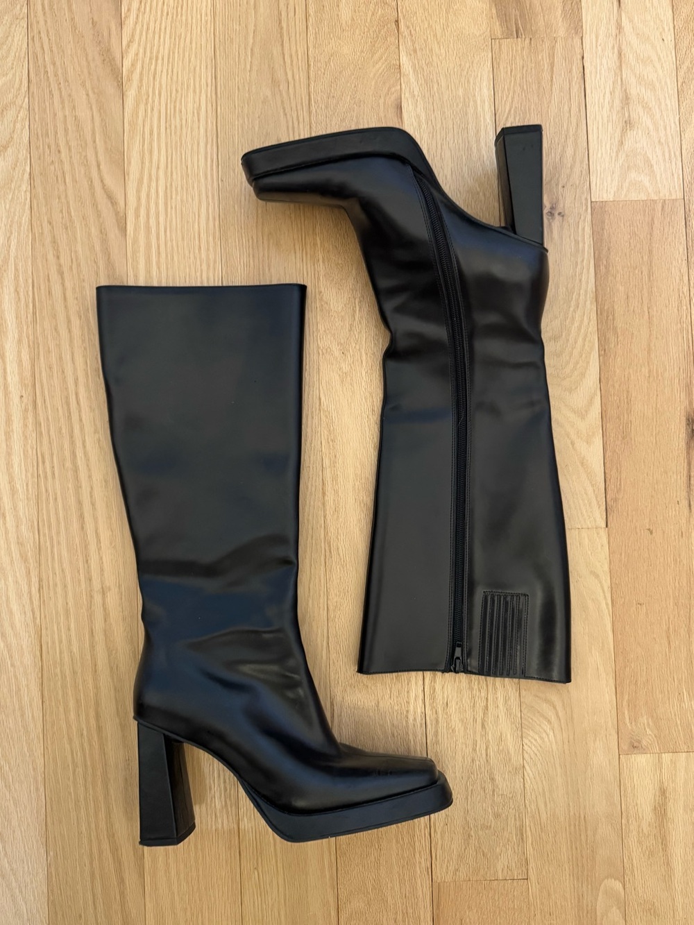 Jeffrey Campbell Black Maximal Knee  High Boots